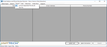 save email address to CSV format